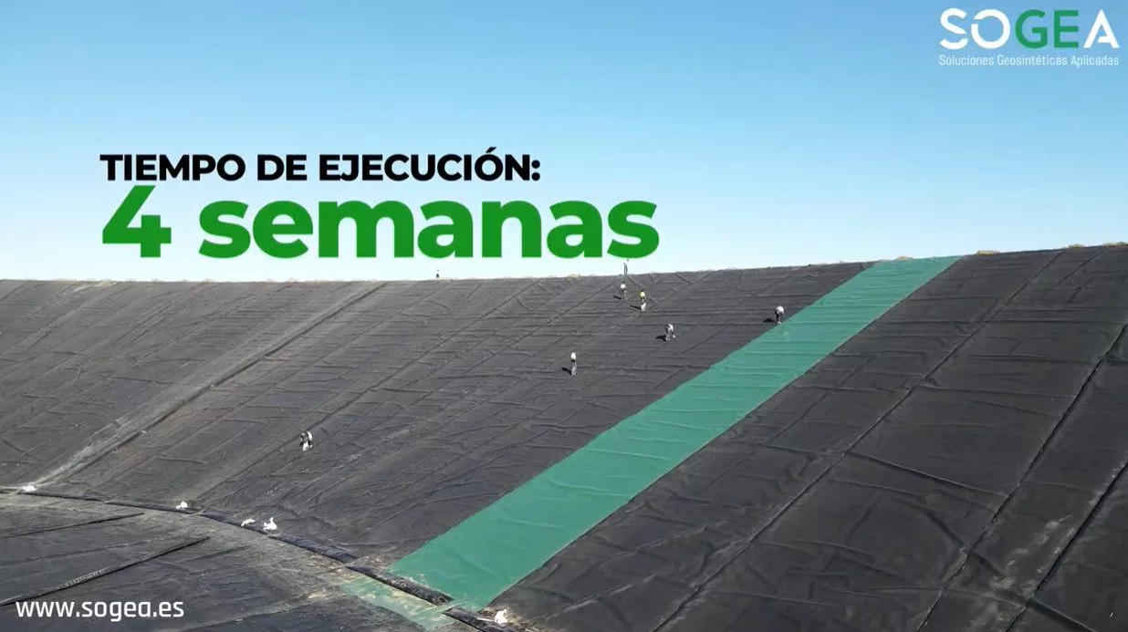 Impermeabilización geosintética de la nueva Balsa de regulación de la CR